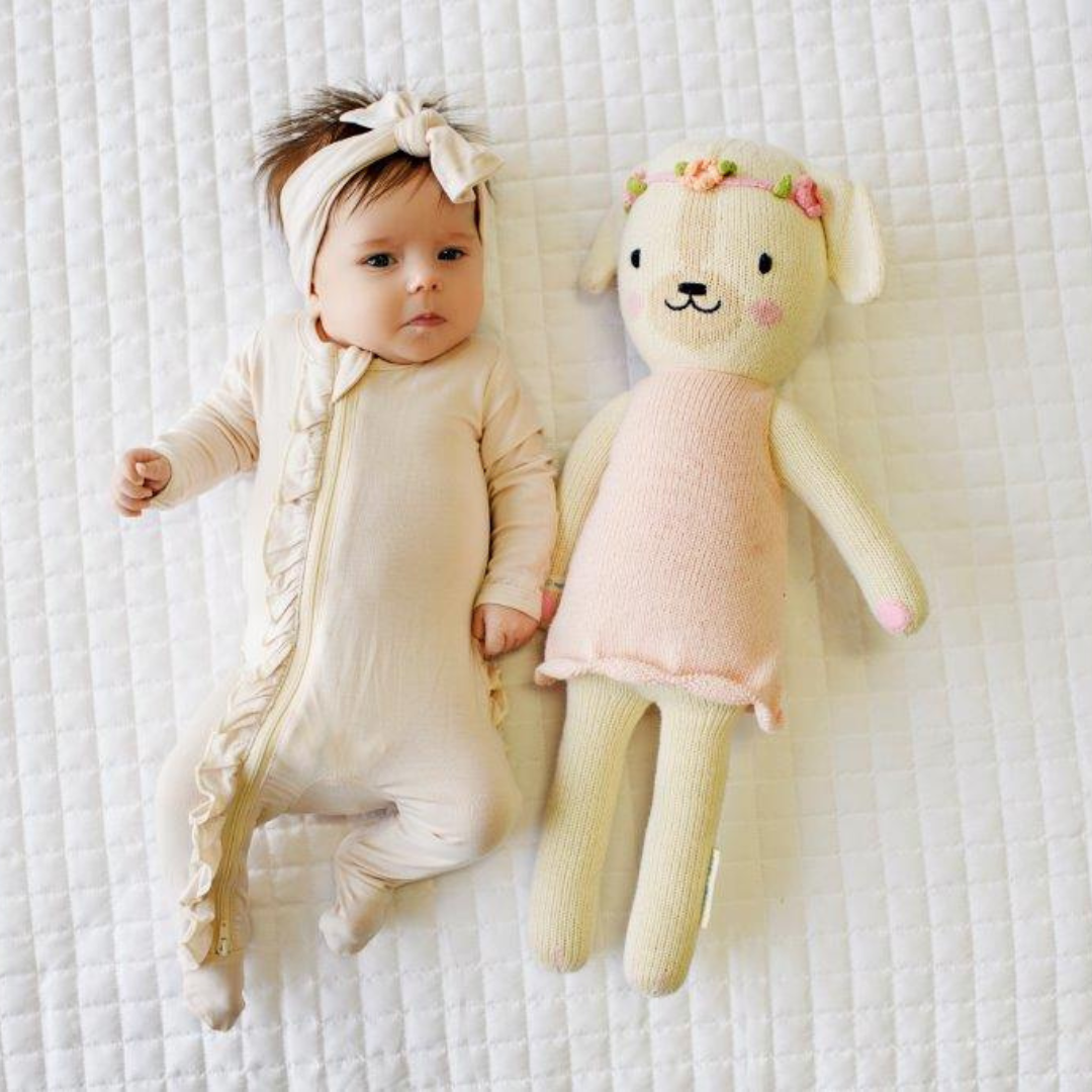 Ruffle 2 Way Zip Romper - Cream – Presley Couture