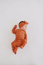Load image into Gallery viewer, Ruffle 2 Way Zip Romper - Ribbed Rust