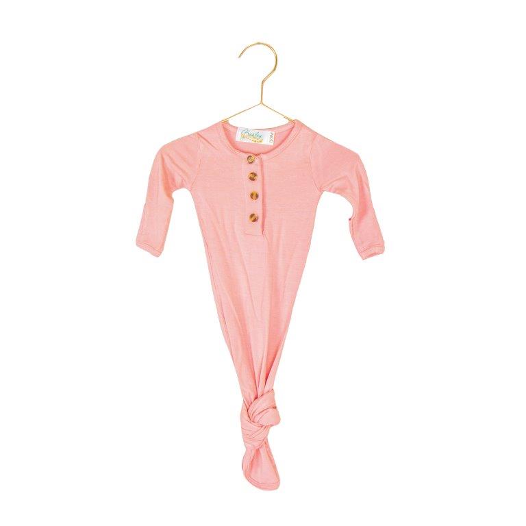 Knotted Baby Gown - Blush