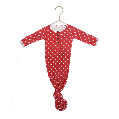 Knotted Baby Gown - Berries & Cream