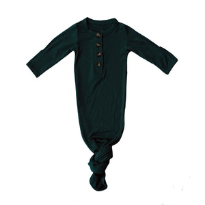 Knotted Baby Gown - Dark Teal