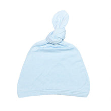 Load image into Gallery viewer, Top Knot Hat - Baby Blue