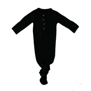 Knotted Baby Gown - Black