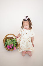 Load image into Gallery viewer, Button Twirl Dress - Creamy Floral