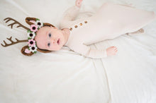 Load image into Gallery viewer, Knotted Baby Gown - Ribbed Oatmeal