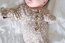 Load image into Gallery viewer, Knotted Baby Gown - Mocha Leopard