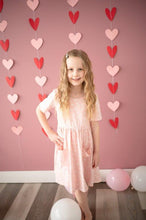 Load image into Gallery viewer, Pink Hearts Twirl Dress