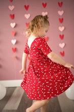 Load image into Gallery viewer, Red Hearts Twirl Dress