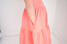 Load image into Gallery viewer, Tier Dress - Bright Coral