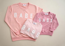 Load image into Gallery viewer, Babe Sweatshirt - Light Rose