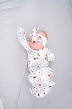 Load image into Gallery viewer, Knotted Baby Gown - Fireworks