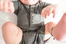 Load image into Gallery viewer, Riley Romper - Ribbed Charcoal