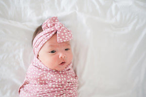 Snuggle Swaddle - Dotted Roseberry