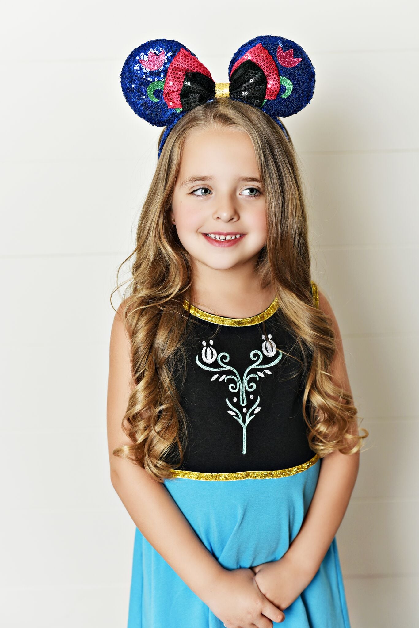 Sequin Minnie Mouse Ears - Ice Princess Ears Headband | Presley Couture