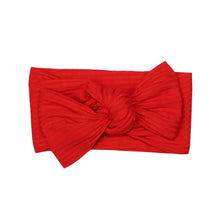 Load image into Gallery viewer, Bow Headband - Ribbed Red