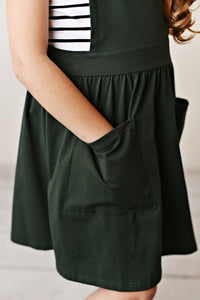 Softest Pinafore - Army Green