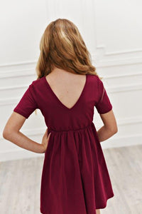Dark Raspberry Twirl Dress