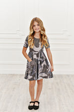 Load image into Gallery viewer, Faded Camo Twirl Dress