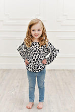 Load image into Gallery viewer, Long Sleeve Double Ruffle - Snow Leopard