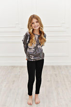 Load image into Gallery viewer, Long Sleeve Double Ruffle - Faded Camo