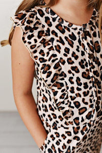 Shorts Romper - Leopard