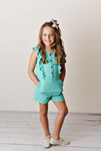 Load image into Gallery viewer, Shorts Romper - Turquoise