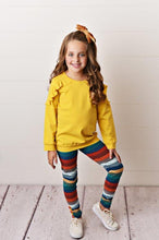 Load image into Gallery viewer, Long Sleeve Double Ruffle - Mustard