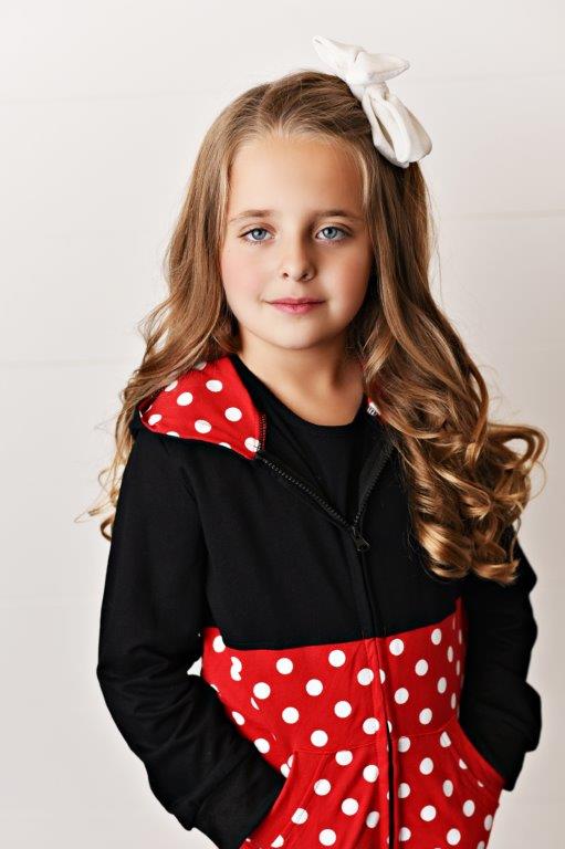 Girl's Hoodie with Mouse Ears | Presley Couture