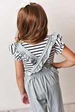 Load image into Gallery viewer, Chambray Ruffle Overall