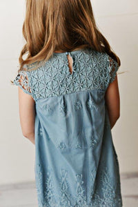 Lace Dress - Ash Blue