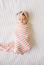 Load image into Gallery viewer, Snuggle Swaddle - Cream &amp; Pink Stripes