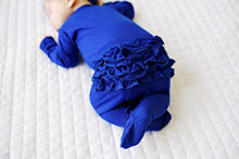 Load image into Gallery viewer, Ruffle 2 Way Zip Romper - Ribbed Royal Blue