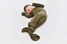 Load image into Gallery viewer, Knotted Baby Gown - Olive Green