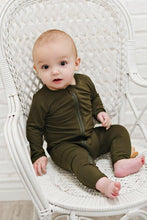 Load image into Gallery viewer, 2 Way Zip Romper - Olive Green