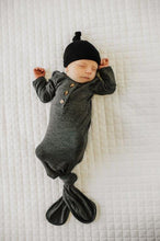 Load image into Gallery viewer, Knotted Baby Gown - Charcoal