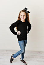 Load image into Gallery viewer, Long Sleeve Double Ruffle - Black
