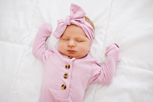 Knotted Baby Gown - Roseberry