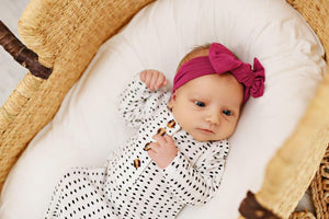 Knotted Baby Gown - Polka Dot
