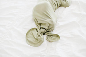 Knotted Baby Gown - Sage