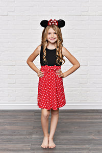 Red Girl Mouse  Dress