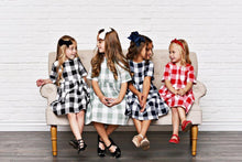 Load image into Gallery viewer, Black Gingham Dress