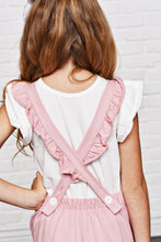 Load image into Gallery viewer, Dusty Rose Ruffle Overall
