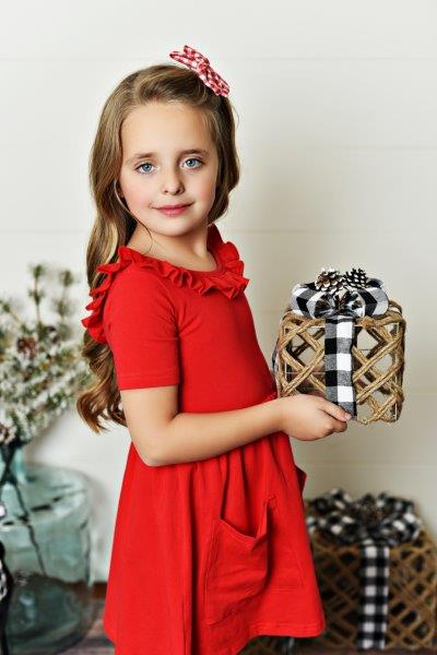 Red Ruffle Twirl Dress for Girls & Toddlers | Presley Couture 12/18 Red Ruffle Twirl Dress for Girls & Toddlers | Presley Couture 12/18