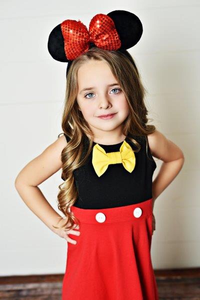 Mickey Mouse Dress - Yellow Bow | Presley Couture