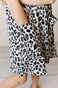 Snow Leopard Twirl Dress