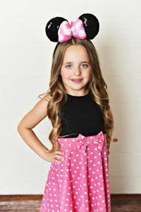 Pink Polka Dot Minnie Mouse Dress | Presley Couture