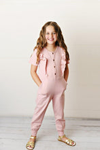 Load image into Gallery viewer, Ruffle Pocket Jumpsuit - Dusty Rose