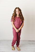 Load image into Gallery viewer, Ruffle Pocket Jumpsuit - Mauve