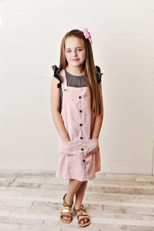 pink corduroy jumper dress Girls Pink Corduroy Christmas dress