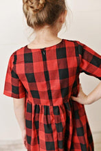 Load image into Gallery viewer, Red &amp; Black Gingham Dress